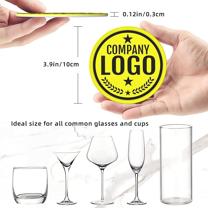 Custom Leather Coasters with Logo - Image 8