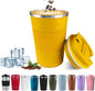 Insulated Travel Coffee Mug, Stainless Steel Coffee Cup by YINBAOGE