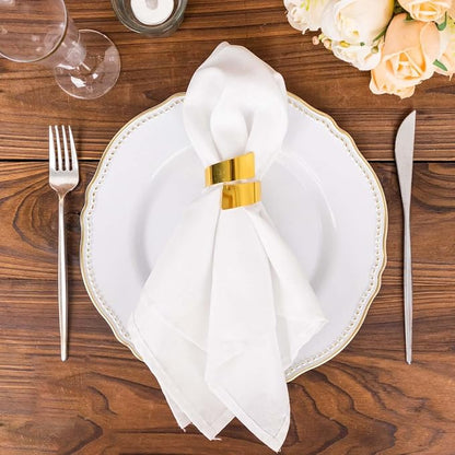 Efavormart 4 Pack | Shiny Gold Metal Scroll Wrap Cuff Band Napkin Rings - Image 8