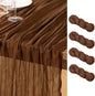 DeZerlor Brown Cheesecloth Table Runners 4 Pack Fall Runners | 120Inch Gauze by DeZerlor