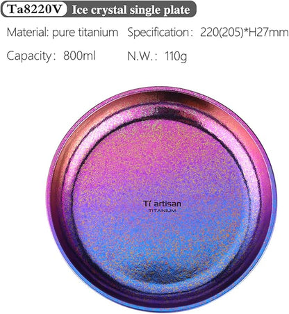 Titanium Plate Camping Picnic Tableware 27fl oz Cooking Utensils Extremely - Image 2