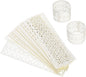 uxcell 100Pcs Napkin Rings Laser Cut Foil Paper, Napkin Holder Hollow Napkin Bands for Weddings Party Serviette Table Decoration Restaurant (Beige, 5.3 x 1.6)
