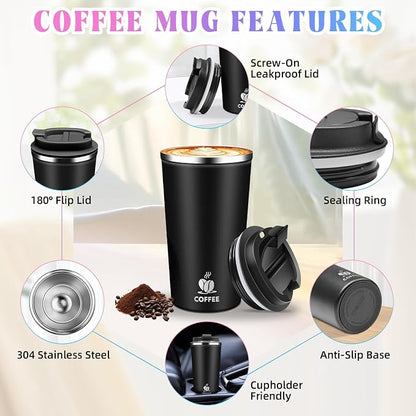 17oz Insulated Travel Coffee Mug - Image 9
