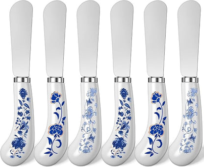 6 Pack Cheese Spreaders bulk 4.95" Stainless Steel Butter Knife by Yiyiring