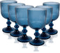 CHLJAR Blue Wine Glass Goblet Set of 6, 14 oz Blue Goblets Glassware, Colored by Unknown
