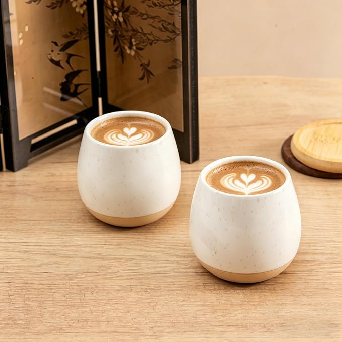 4pcs Japanese Tea Cups, 5.5OZ Vintage Espresso Cups, Handless Design Small - Image 8