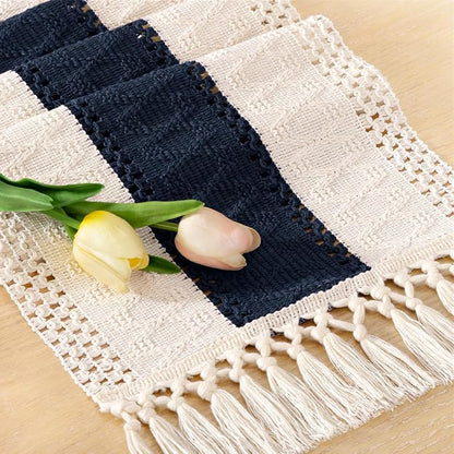 Boho Table Runner Summer Farmhouse Rustic Dining Dresser Scarf Home Decor | - Image 2