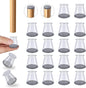 16 Pcs Chair Leg Protectors for Hardwood Floors, Silicone Felt Furniture Leg Cover Pad for Protecting Floors from Scratches and Noise, Smooth Moving，X-Small(Fit Round Diameter：1/2" to 5/16")