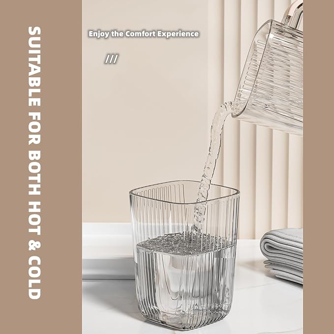 Chchmu Bathroom Toothbrush Cup 2 Pcs Minimalist Tumbler Cup Unbreakable - Image 4