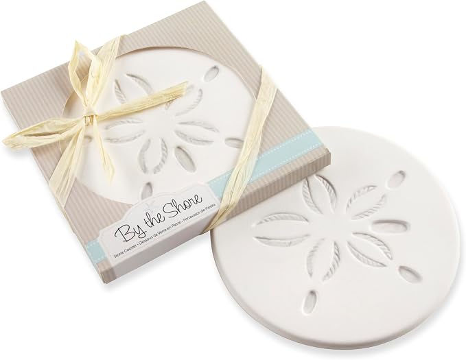 Kate Aspen By The Shore Sand Dollar Coaster – Coastal Decor & Beach Wedding by KateAspen