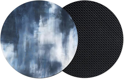 Ombre Dark Blue Coasters Set of 2, Absorbent Coasters by Unknown