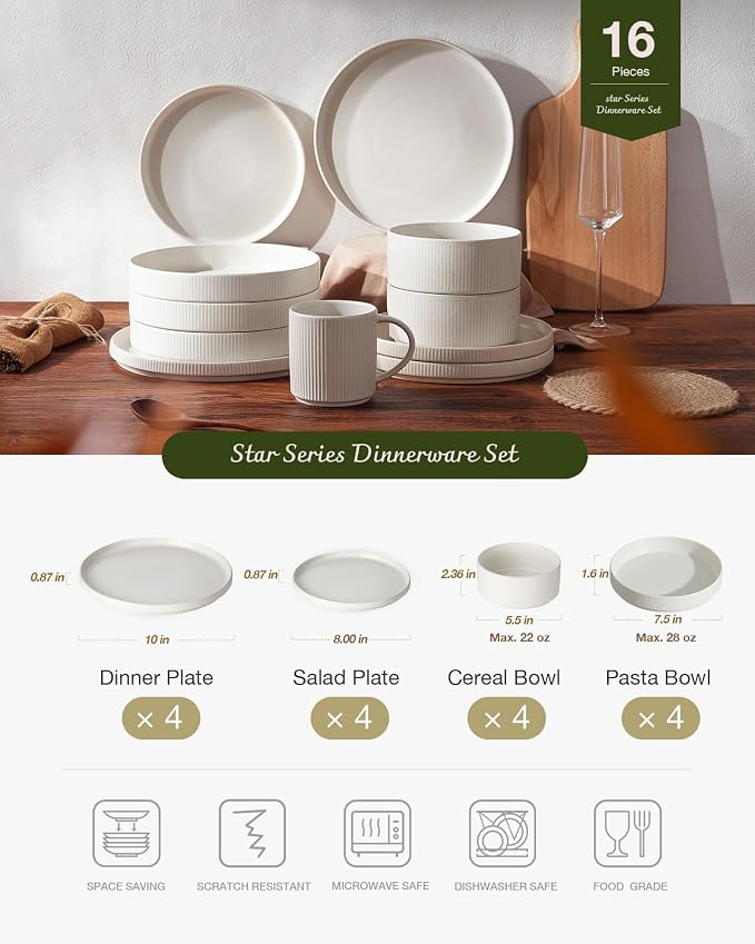 Famiware Star Stoneware Dinnerware Sets - Image 9