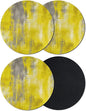 Vintage Yellow Coasters Set of 4, Absorbent Coasters by Unknown