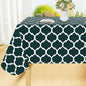 Smiry Rectangle Table Cloth, Waterproof Vinyl Tablecloth with Flannel Backing for Rectangle Tables, Wipeable Spillproof Plastic Tablecloths for Dining, Indoor and Outdoor (52"x70", Hunter Green)