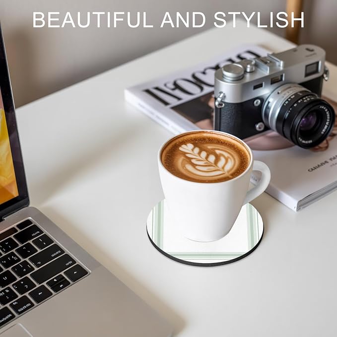 Simple Lines Coasters Set of 6, Absorbent Coasters - Image 7