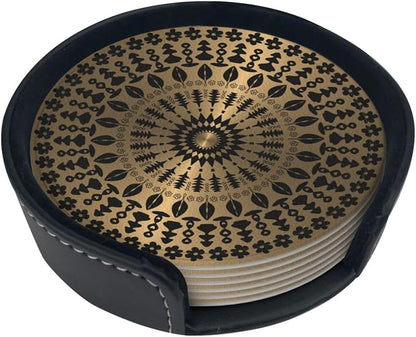 Drink Coasters with Holder Stand Set of 6 - Image 6