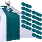 12 Pack Teal Cheesecloth Table Runner 35 x 120 Inch | Boho Gauze Fabric by RestfulGlow