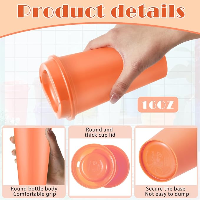 FillTouch 12 Pcs 16 oz Reusable Coffee Cups - Image 3