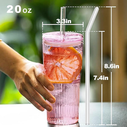 JunVpic Glass Coffee Tumbler, 20 oz Glass Cup - Image 3