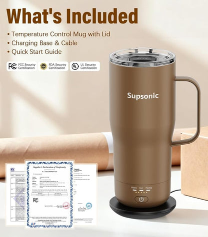 Supsonic Heated Coffee Mug, 20oz Electric Temperature Control Cup | Keeps - Image 8