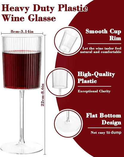 Ciaell 12 Pack Plastic Wine Glasses - Image 2