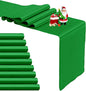 10-Pack Emerald Green Satin Table Runner 12 x 108 Inch Long Bright and Smooth by Pufogu