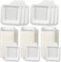 Remerry 600 Pcs Small 4 Inch Paper Plates Bulk Disposable Plates Paper White Square Dessert Cake Party Snack Sugarcane Bagasse Fiber Wedding Birthday Dinner Graduation Pet Feeding (4.45 x 5.24 Inch)