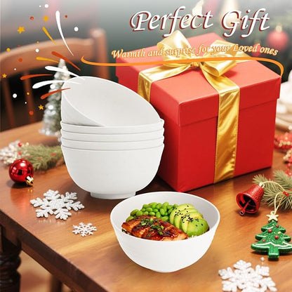 Wheat Straw Cereal Bowls Plastic Bowls Alternatives 26 OZ Unbreakable Soup Bowls - Image 7