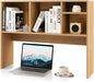 Tangkula Desktop Bookshelf, Countertop Storage Hutch with 4 Shelves for Computer Desk, Desktop 2-Tier Display Rack, Multipurpose Wood Desktop Hutch Storage Organizer for Dorm Office