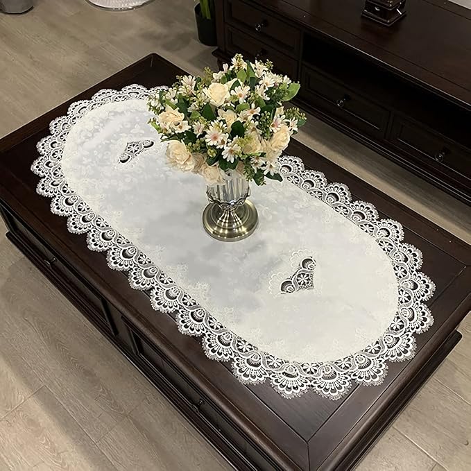 Coffee Tablecloth for Living Room Center Table Doilies Embroidery Lace - Image 2