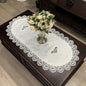 Coffee Tablecloth for Living Room Center Table Doilies Embroidery Lace by COMFEELING