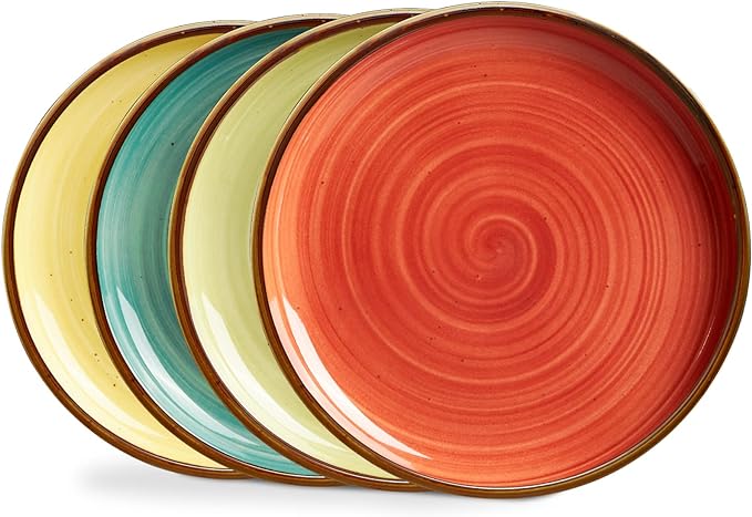 ONEMORE Porcelain Plates Set 10.5 inch Large Dinner Plates by ONEMORECeramics