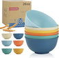 26 oz Wheat Straw Bowls, Unbreakable Cereal Bowls Set of 6, Microwave & by WROVA