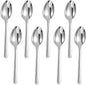 Premium Aline 8-Piece 7.4-Inch Dinner Spoon Set | 18/10 Stainless Steel Dinner by KEAWELL