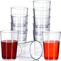 Meanplan 12 Pack Plastic Reusable Drinking Glasses Restaurant Grade 8 oz by Meanplan