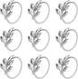 KPOSIYA Set of 12 Leaf Napkin Rings Metal Gold Napkin Holder Table Napkin Rings by KPOSIYA