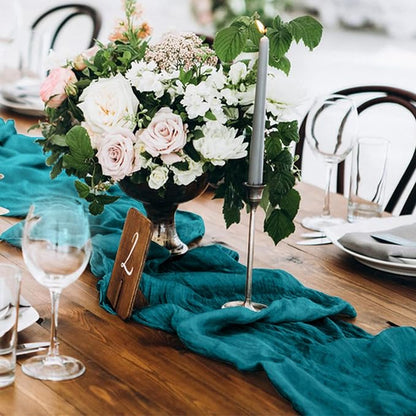 12 Pack Cheesecloth Table Runner, Runner Gauze Boho Wedding Decor Romantic - Image 4