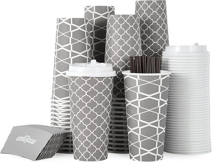 JOLLY PARTY 20 oz Paper Coffee Cups, Disposable Coffee Cups by JOLLYPARTY