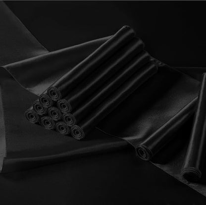 Manyshofu Black Satin Table Runner 12x108 - Image 7