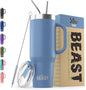 Beast 50 oz Tumbler with Handle Stainless Steel Vacuum Insulated Coffee Ice Cup by GreensSteel