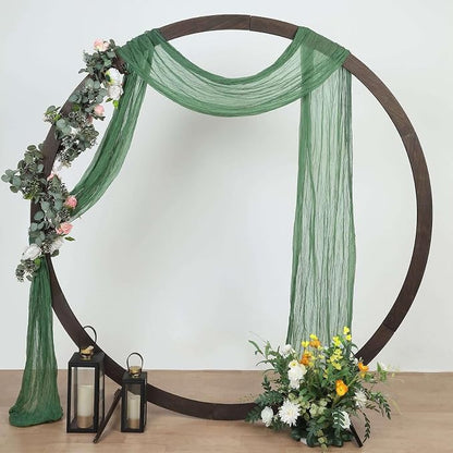 Efavormart 20ft Olive Green Gauze Cheesecloth Wedding Arch Drapery Fabric by efavormart