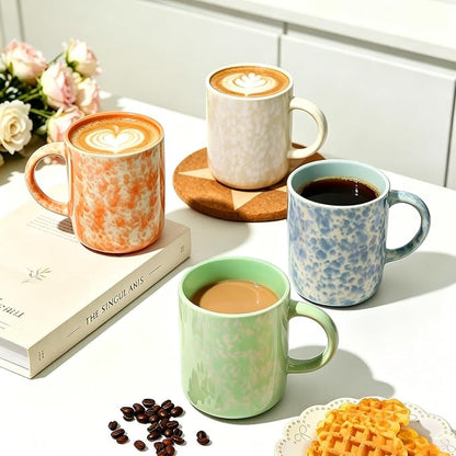 MONITO 17 OZ Coffee Mugs Set of 4, Ceramic Modern Coffee Mugs Set - Image 7