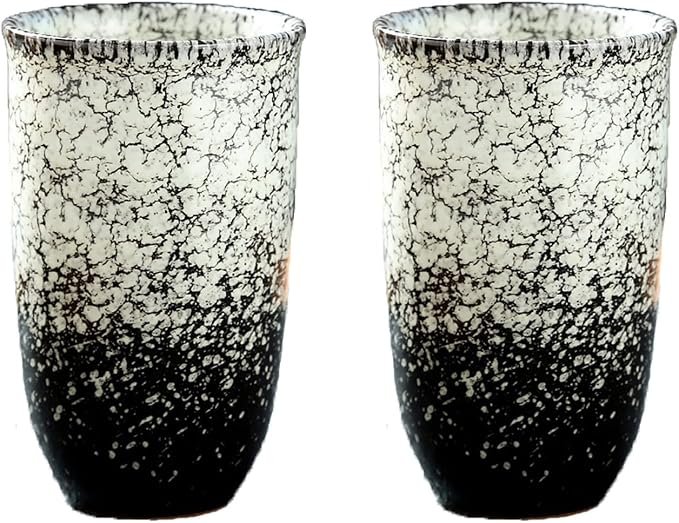 Japanese tea cups Set of 2 Chinese/Japanese style 16oz Handle-less Ceramic Tea by LingXuanGe