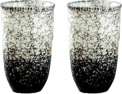 Japanese tea cups Set of 2 Chinese/Japanese style 16oz Handle-less Ceramic Tea by LingXuanGe