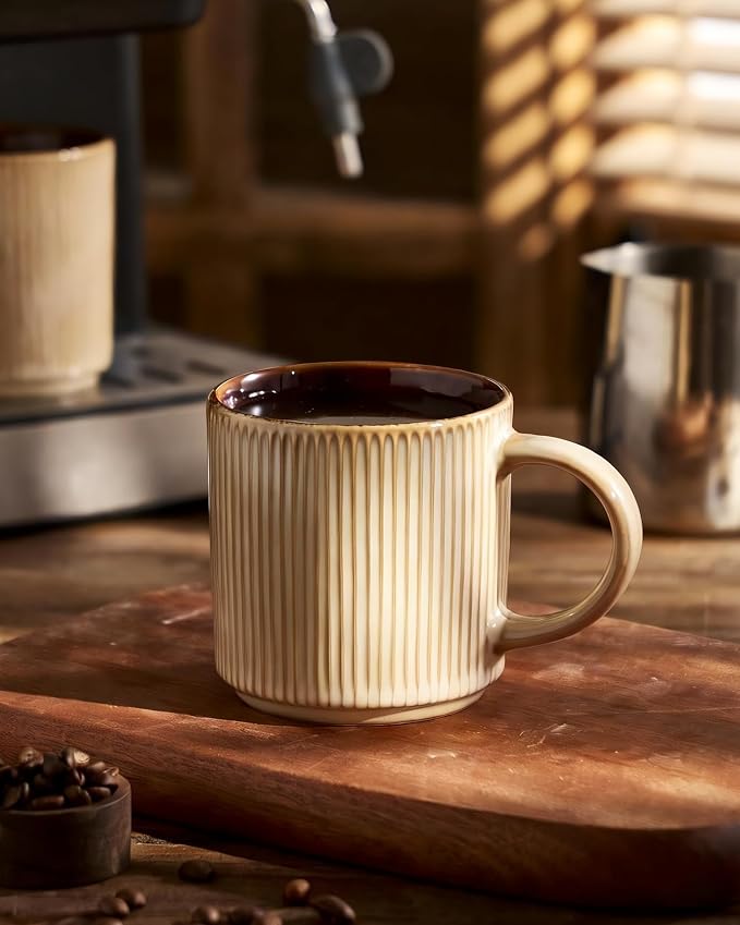 famiware Coffee Mug Set for 6, Star 12 oz Catering Mugs Cup Set - Image 4
