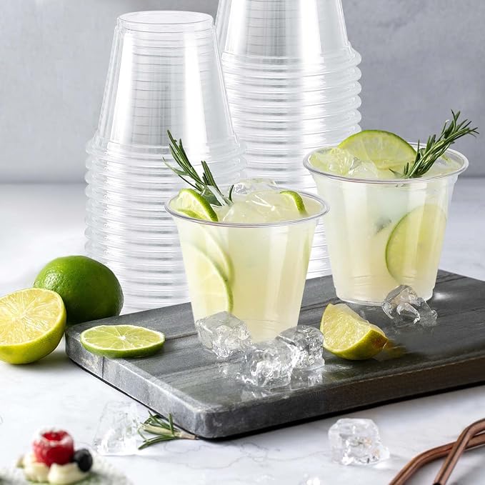 Clawsoff 300 Pack 9 oz Clear Plastic Cups Disposable Plastic Cocktail Cups | - Image 5