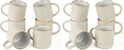 famiware Coffee Mug Set for 6, Star 12 oz Catering Mugs Cup Set by Famiware