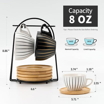 LUKA Ceramic Demitasse Espresso Cups Set - Image 3