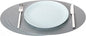Nikalaz Oval Placemats Set (Pack of 4) Recycled Leather Table Mats 18 x 13 inches (45.7 x 33 centimetres), Kitchen Dining Table Decor by Nikalaz (Dirty Grey)