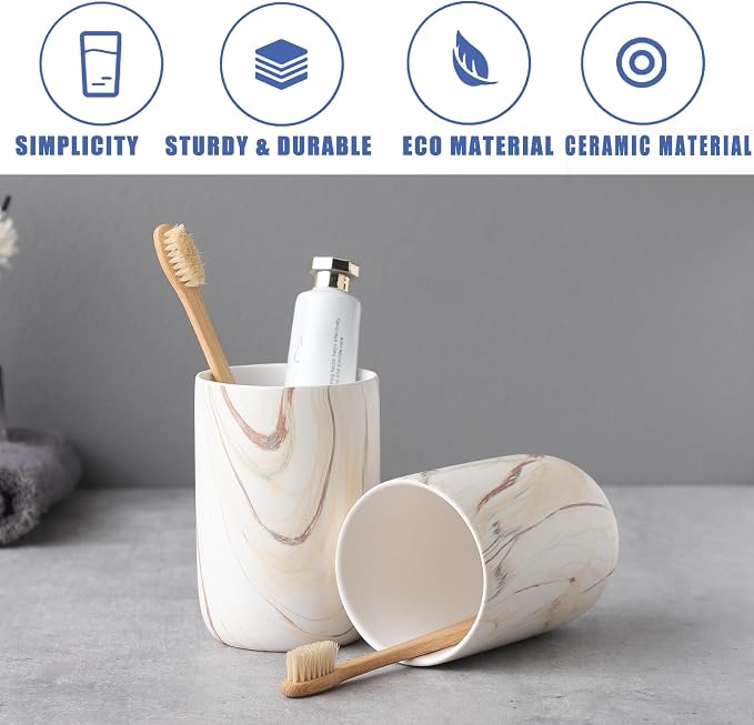 Brown Marble Toothbrush Holder - Image 5